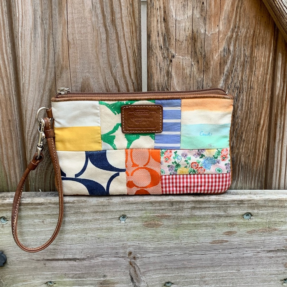 Coach Hamptons Patchwork Wristlet Clutch